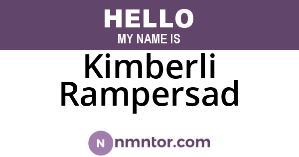 Kimberli Rampersad