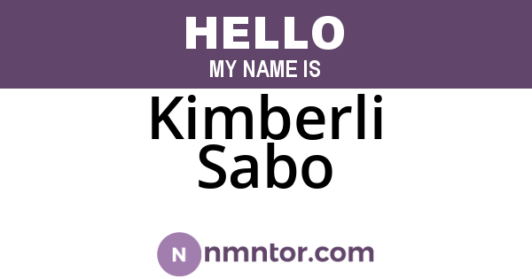 Kimberli Sabo