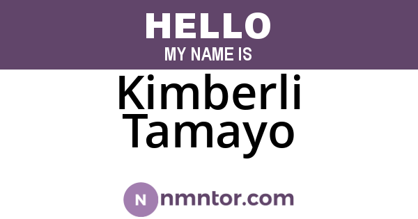 Kimberli Tamayo