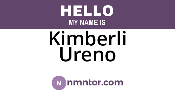 Kimberli Ureno