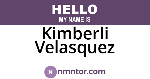 Kimberli Velasquez