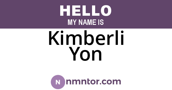 Kimberli Yon