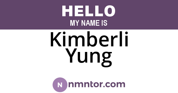 Kimberli Yung