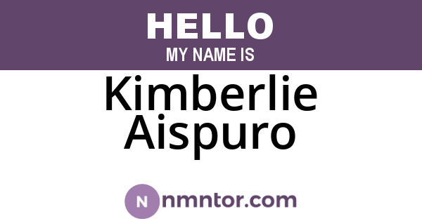 Kimberlie Aispuro