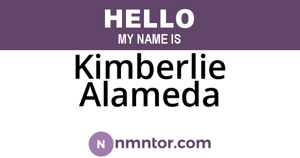 Kimberlie Alameda