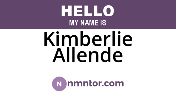 Kimberlie Allende