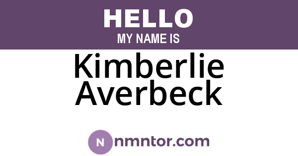 Kimberlie Averbeck