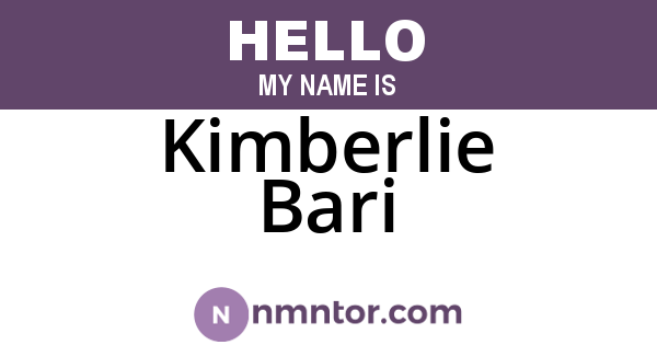 Kimberlie Bari