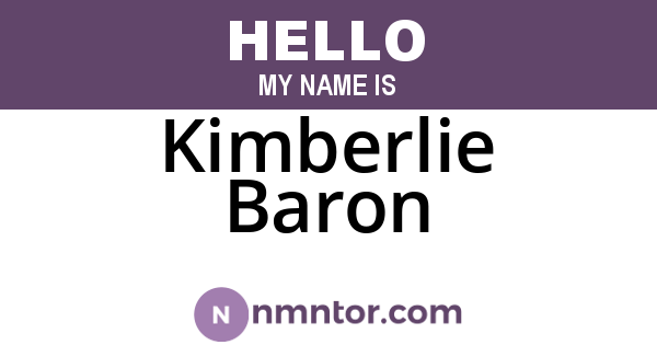 Kimberlie Baron