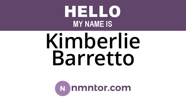 Kimberlie Barretto