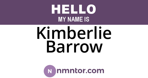 Kimberlie Barrow