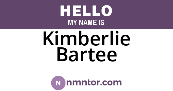 Kimberlie Bartee