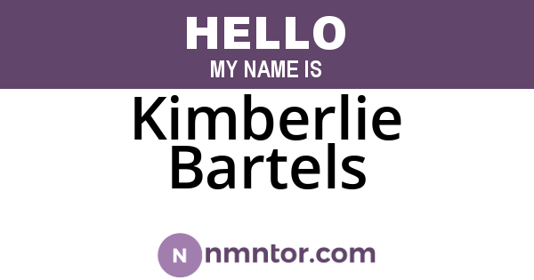 Kimberlie Bartels