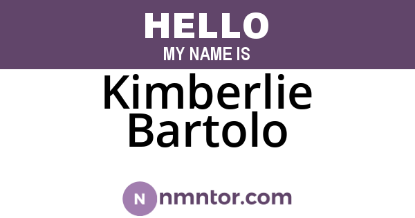 Kimberlie Bartolo