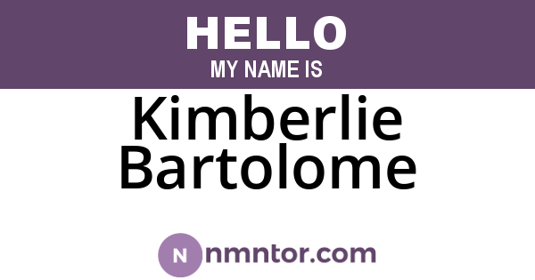 Kimberlie Bartolome