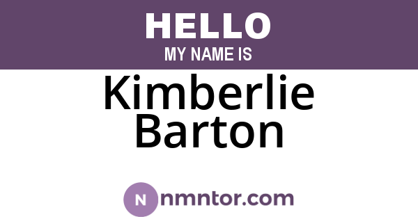 Kimberlie Barton