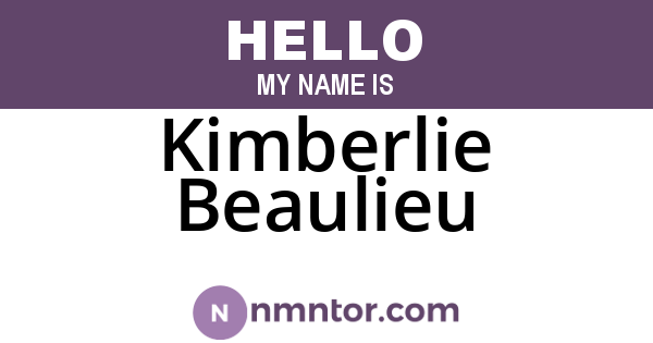 Kimberlie Beaulieu