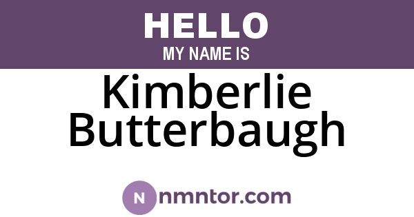 Kimberlie Butterbaugh