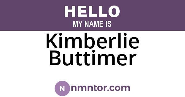 Kimberlie Buttimer