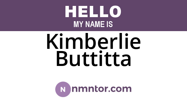 Kimberlie Buttitta