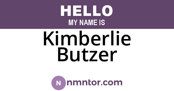 Kimberlie Butzer
