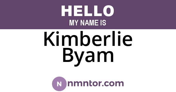 Kimberlie Byam