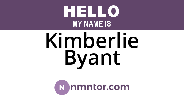 Kimberlie Byant