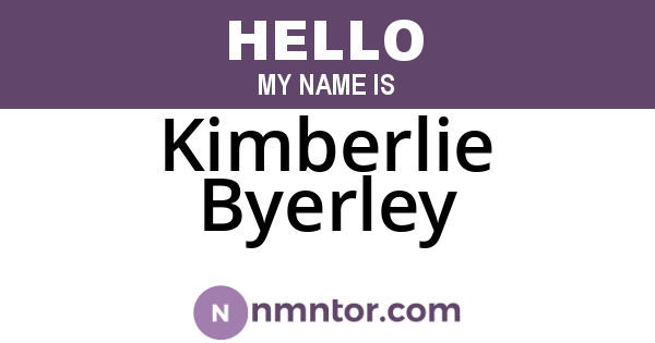 Kimberlie Byerley