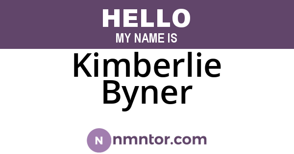 Kimberlie Byner
