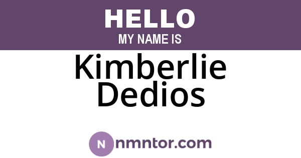Kimberlie Dedios