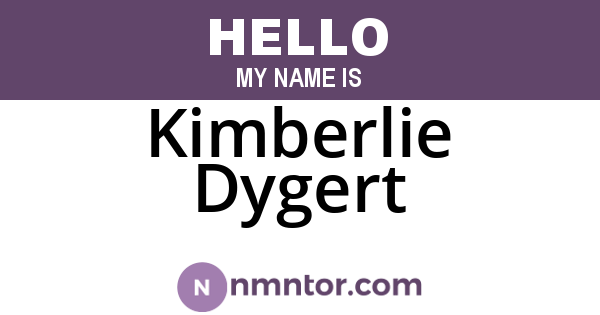 Kimberlie Dygert