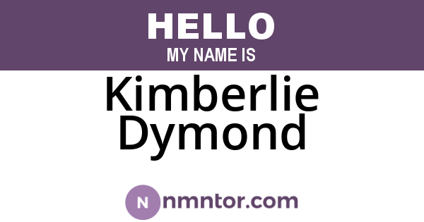 Kimberlie Dymond
