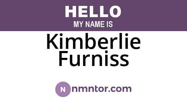 Kimberlie Furniss