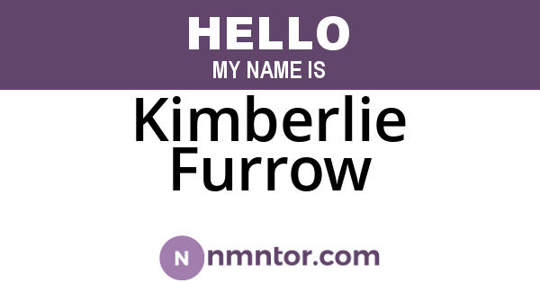 Kimberlie Furrow