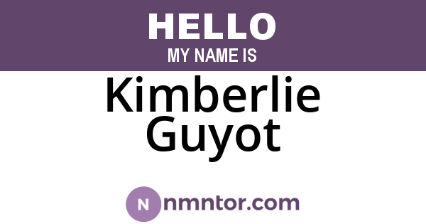 Kimberlie Guyot