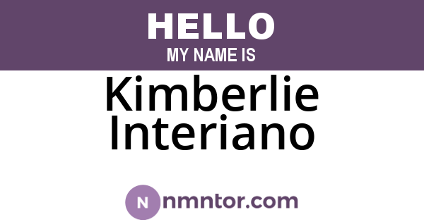 Kimberlie Interiano