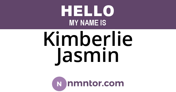 Kimberlie Jasmin