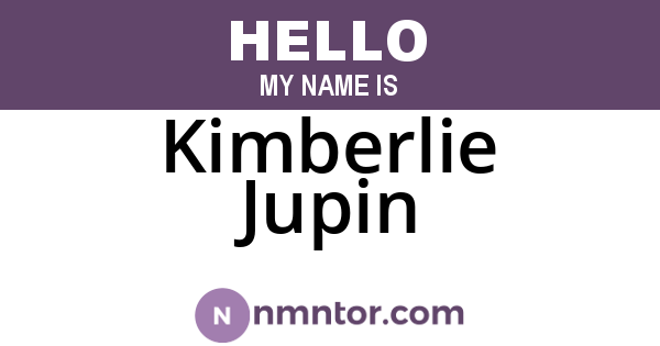 Kimberlie Jupin