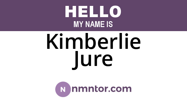 Kimberlie Jure