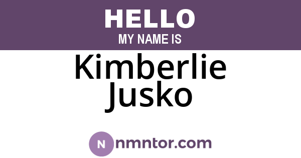 Kimberlie Jusko