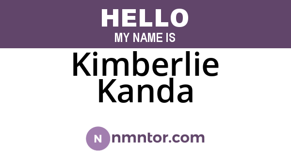 Kimberlie Kanda
