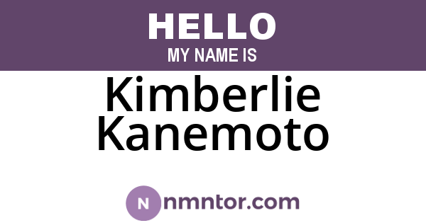 Kimberlie Kanemoto
