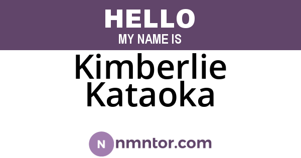Kimberlie Kataoka