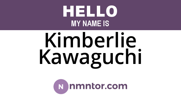 Kimberlie Kawaguchi
