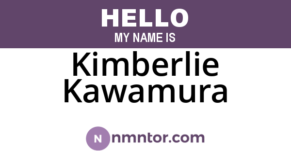 Kimberlie Kawamura