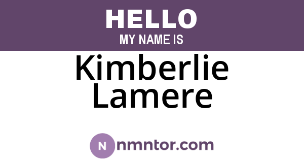 Kimberlie Lamere