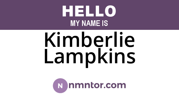 Kimberlie Lampkins