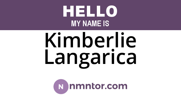 Kimberlie Langarica