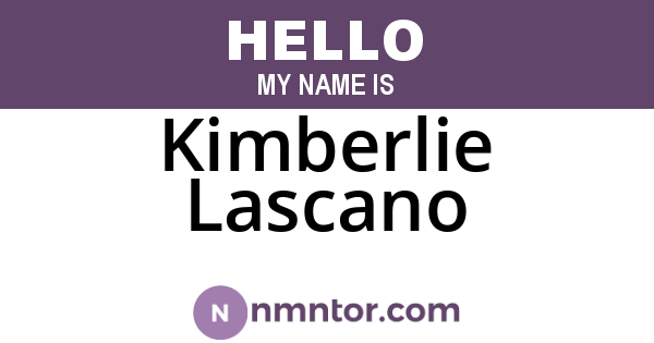 Kimberlie Lascano