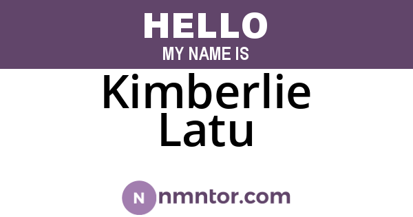 Kimberlie Latu